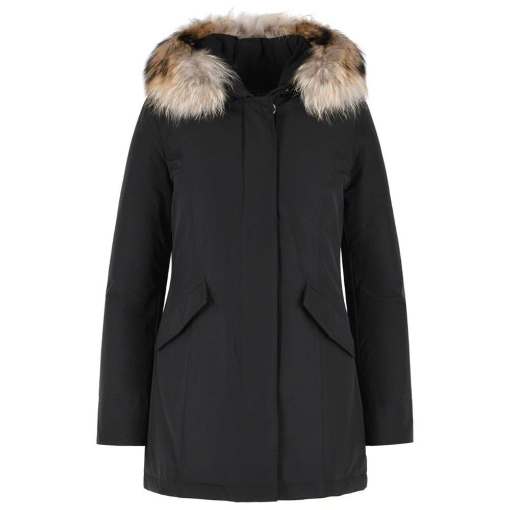 Woolrich John Rich & Bros 'Arctic Racoon' Black Cotton Blend Parka Women